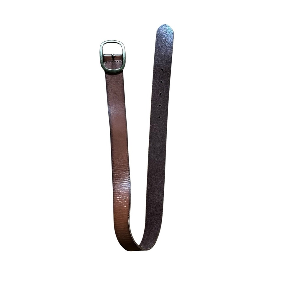 VNT GAP S 1.5" Belt Brown Leather Brass Oval Buckle Classic, Size XS